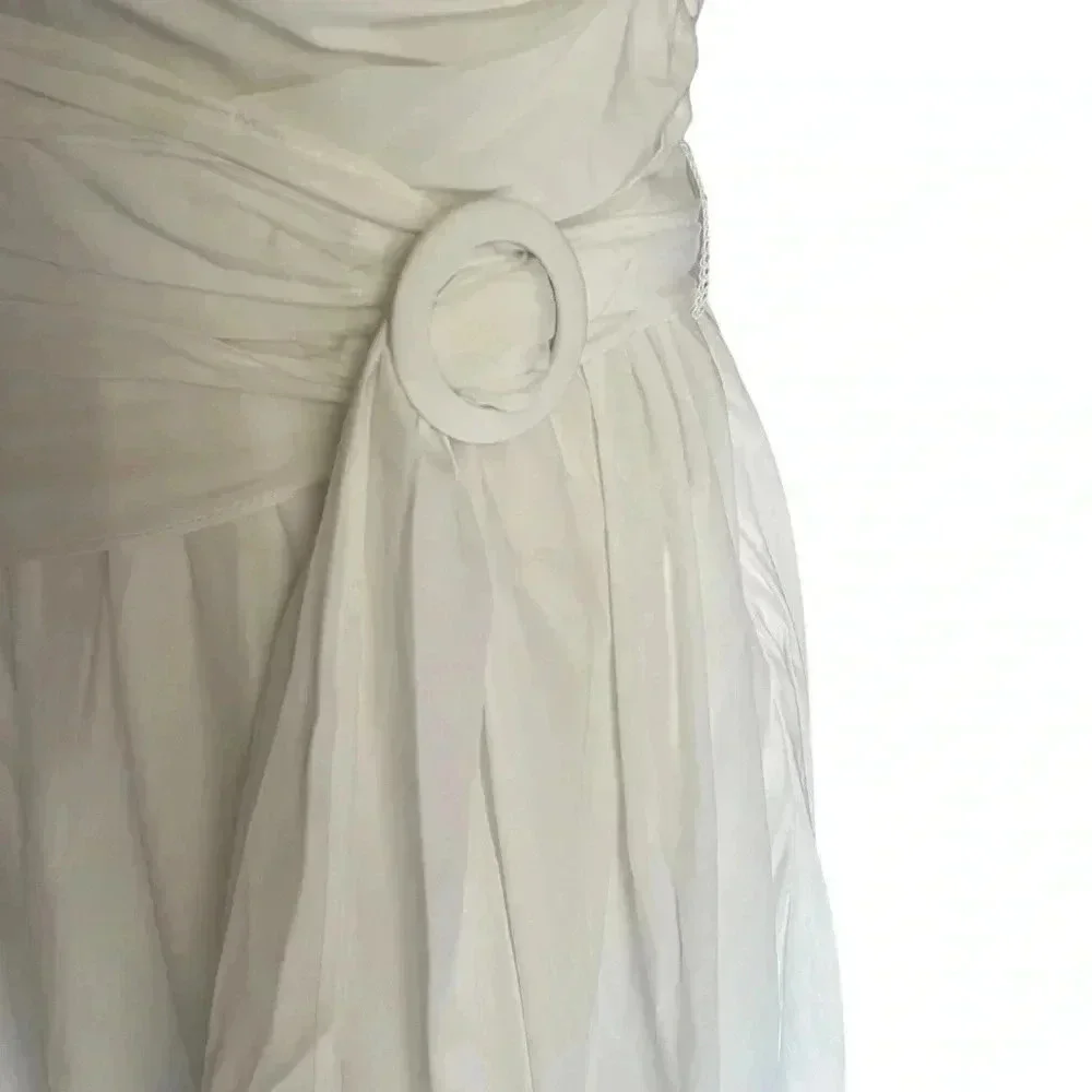Do+Be Silk Petal And Pup Gilbert One Shoulder Dress Sz L Lightweight Relax Flowy - Picture 6 of 7